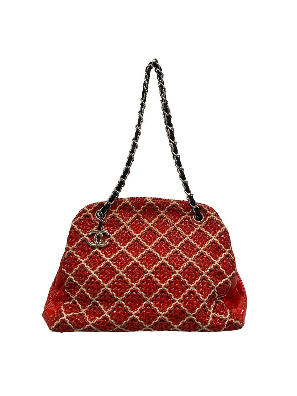 Chanel Mademoiselle Red Patent Leather #372665C16B
